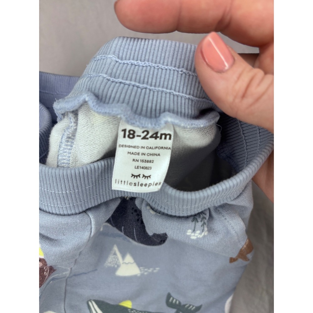 Little Sleepies Bamboo Jogger‎ Pants Cozy Lounge Play Soft Everyday Size 18-24M - Picture 2 of 4